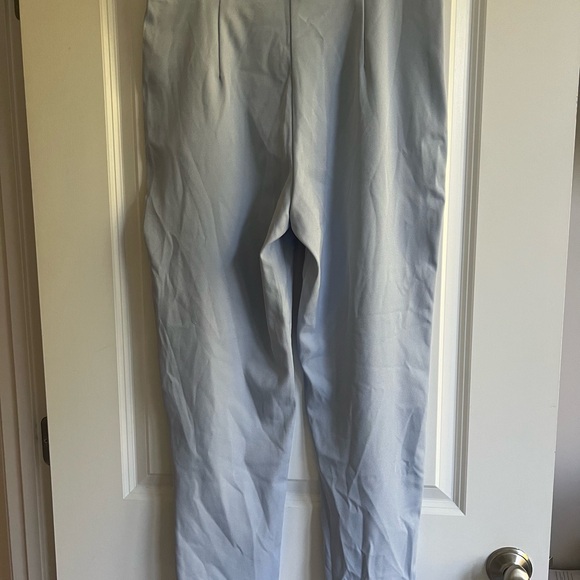 SHEIN Light Blue Pleated Trouser Pants Women’s Size Large with Pockets Side Zip - Picture 4 of 7